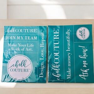 * BUSINESS BUILDER ~ Set of 2 Chalk Couture Reusable Transfer Stencil ~ 8.5x11